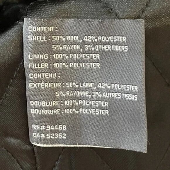 Men's Perry Ellis Portfolio Black Wool Blend Jacket Size Large - Picture 4 of 4